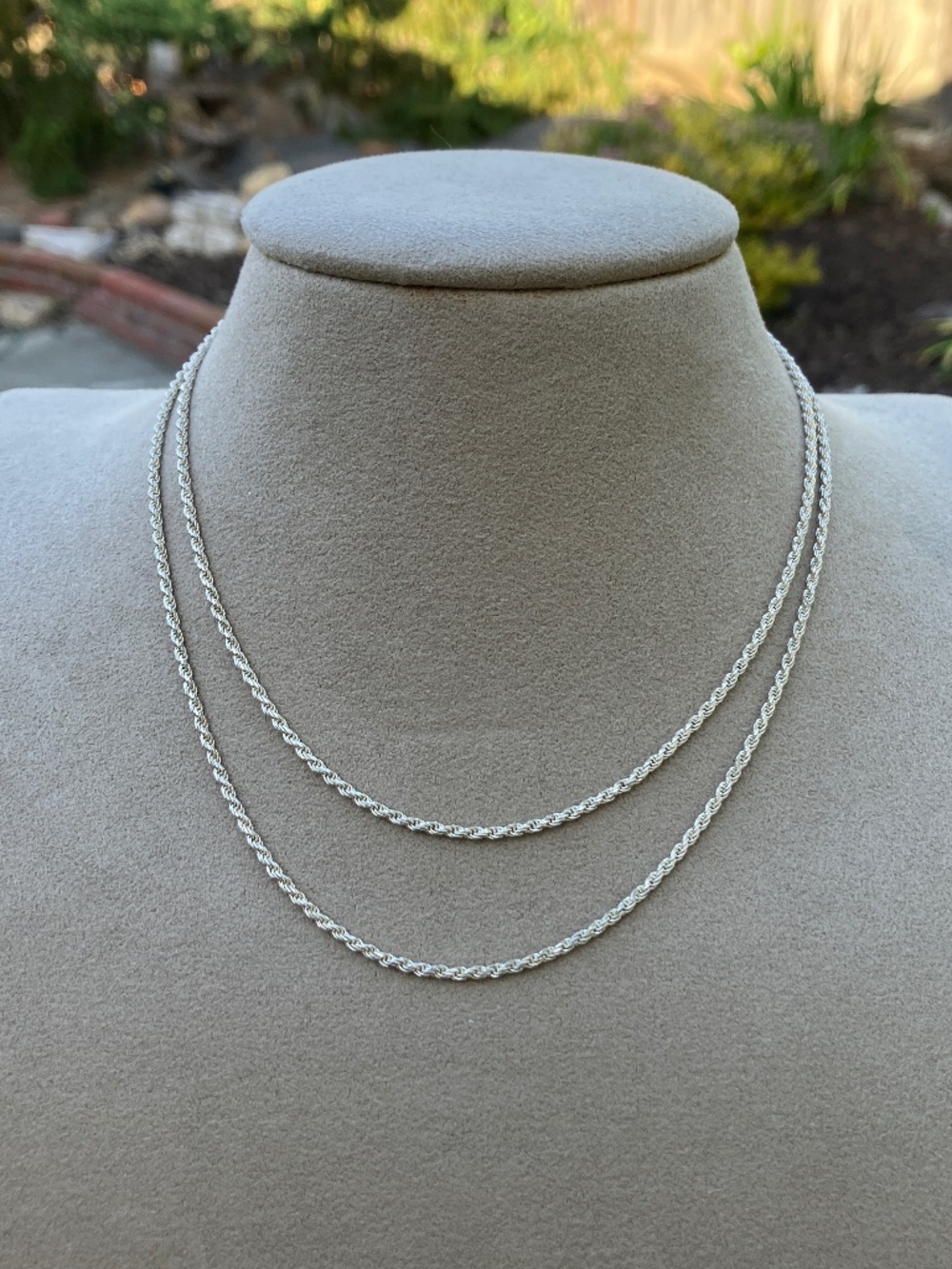 925 Sterling‎ Silver Rope Chain Necklace - 30 inches